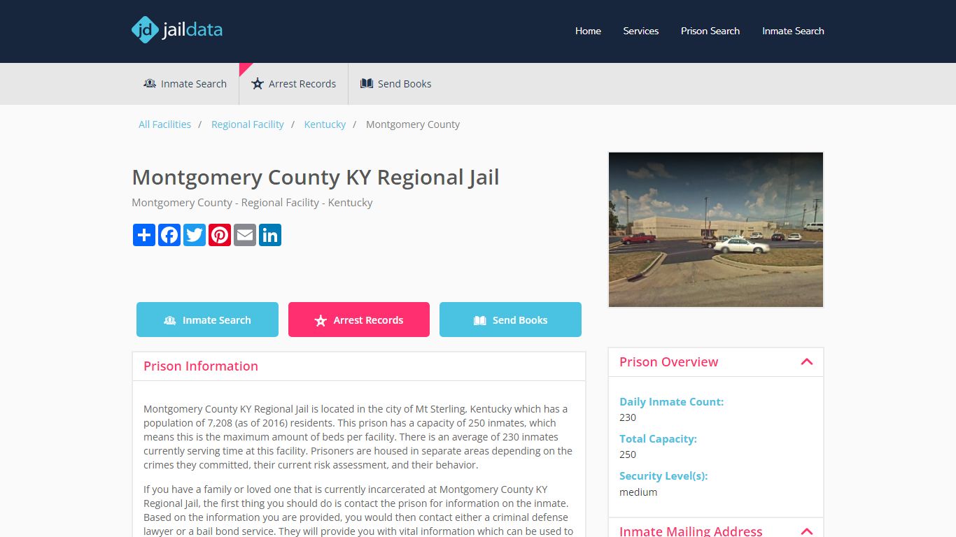 Montgomery County KY Regional Jail Inmate Search and Prisoner Info - Mt ...